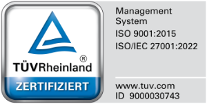 TÜF Rheinland zertifiziert